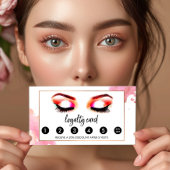 Creatieve Waterverf Wimpers/Wenkbrauwen Loyaliteit Klantenkaartje