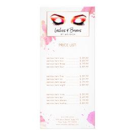 Creatieve Waterverf wimpers/wenkbrauwen Reclamekaart