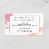 Creatieve Waterverf wimpers/wenkbrauwen Visitekaartje (Achterkant)