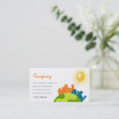 Creatieve wereld visitekaartje (Staand voorkant)