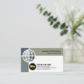 Creatieve wereldwijde importverbindingen visitekaartje (Staand voorkant)