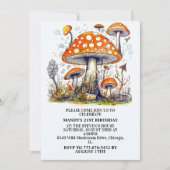Creatieve Wild Mushroom Forest Art verjaardagsfees Kaart (Voorkant)