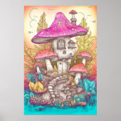 Creatieve Wild Psychedelic Mushroom Woning Art Poster (Voorkant)