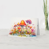 Creatieve Wild Retro Mushroom Art Kaart (Voorkant)