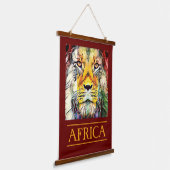 Creatieve Wilde Afrikaanse Leeuw Reizen Afrika Hangend Wandkleed (Gebogen)