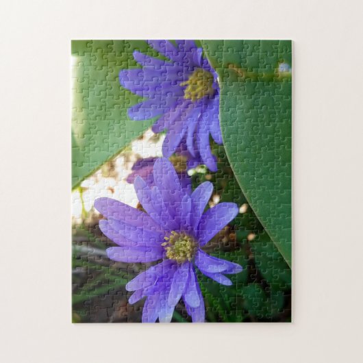 Creatieve wilde bloem blauwe foto puzzel (Verticaal)