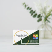 Creatieve wiskundige vormen drijvende getallen visitekaartje (Staand voorkant)