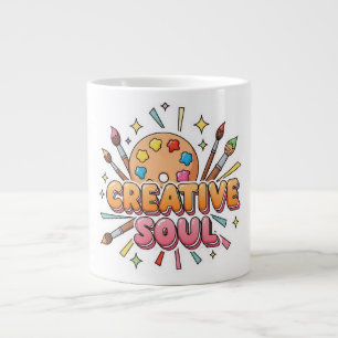 Creatieve Ziel Kunstenaars Palet en Verfkwasten Grote Koffiekop