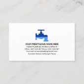 Creatieve Zilveren Loodgieterij Tool Lagen Visitekaartje (Achterkant)