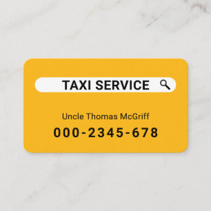 Creatieve zoekopdracht uw taxi service visitekaartje