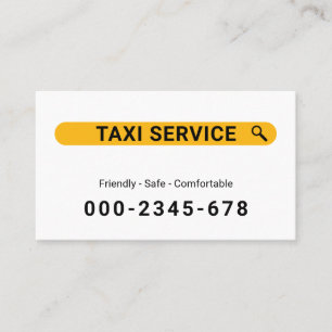 Creatieve zoekopdracht uw taxi service visitekaartje