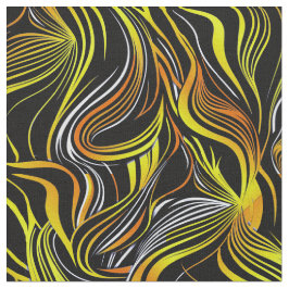 Creatieve zwart, wit, geel en naadloze abstracts stof