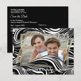 Creatieve zwart-wit naadloze abstracts aankondigingskaart