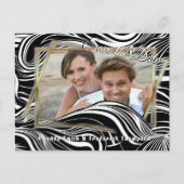 Creatieve zwart-wit naadloze abstracts aankondigingskaart (Voorkant)