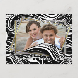 Creatieve zwart-wit naadloze abstracts aankondigingskaart