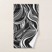 Creatieve zwart-wit naadloze abstracts bad handdoek (Handdoek)