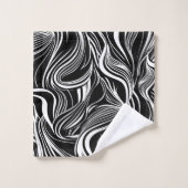 Creatieve zwart-wit naadloze abstracts bad handdoek (Wasdoekje)