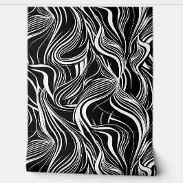 Creatieve zwart-wit naadloze abstracts behang