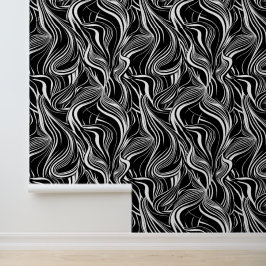 Creatieve zwart-wit naadloze abstracts behang