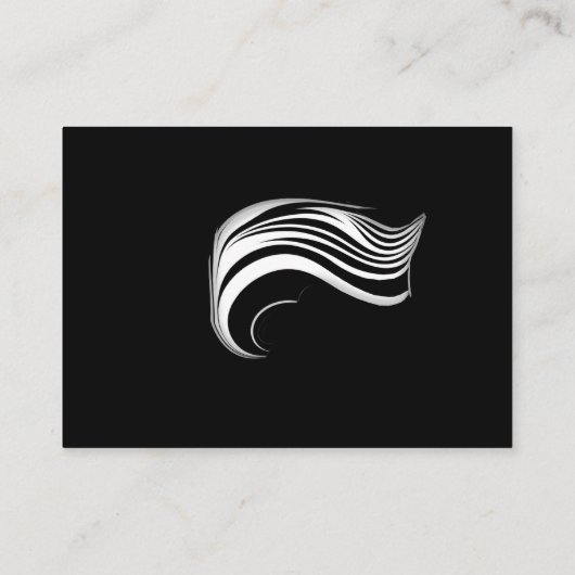 Creatieve Zwart-Wit Naadloze Abstracts Informatiekaartje (Achterkant)