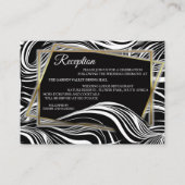 Creatieve Zwart-Wit Naadloze Abstracts Informatiekaartje (Voorkant)