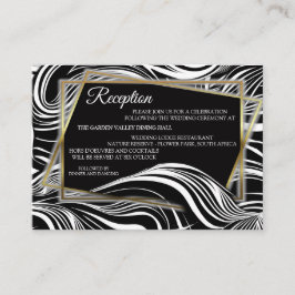 Creatieve Zwart-Wit Naadloze Abstracts Informatiekaartje