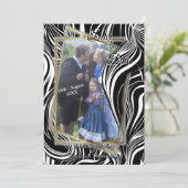 Creatieve zwart-wit naadloze abstracts kaart (Staand voorkant)