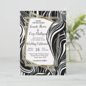 Creatieve zwart-wit naadloze abstracts kaart (Staand voorkant)