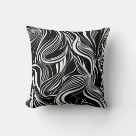 Creatieve zwart-wit naadloze abstracts kussen