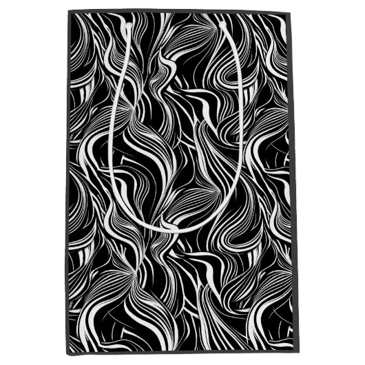 Creatieve zwart-wit naadloze abstracts medium cadeauzakje (Voorkant)