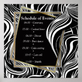 Creatieve zwart-wit naadloze abstracts poster (Voorkant)