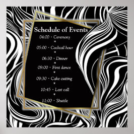 Creatieve zwart-wit naadloze abstracts poster