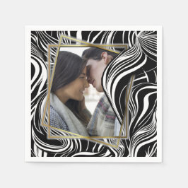 Creatieve zwart-wit naadloze abstracts servet