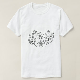 Creatieve zwart-wit stijl artwork t-shirt