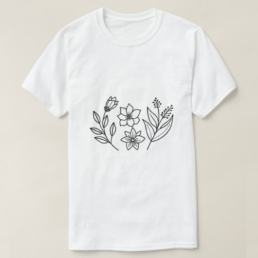 Creatieve zwart-wit stijl artwork t-shirt (Design voorkant)