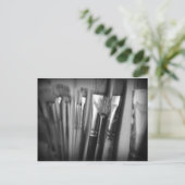 Creatieve Zwart-wit van de Kunst van de Verf van Briefkaart (Staand voorkant)