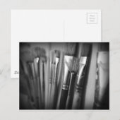 Creatieve Zwart-wit van de Kunst van de Verf van Briefkaart (Voorkant / Achterkant)