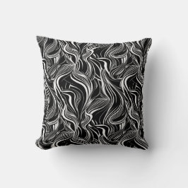 Creatieve Zwarte en Witte Naadloze Abstracts Kussen