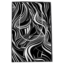 Creatieve Zwarte en Witte Naadloze Abstracts Medium Cadeauzakje