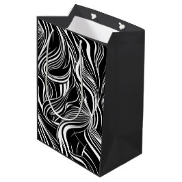 Creatieve Zwarte en Witte Naadloze Abstracts Medium Cadeauzakje