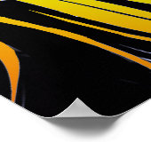 Creatieve zwarte, gele en Oranje naadloze abstract Poster (Hoek)