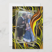 Creatieve zwarte, Oranje en witte naadloze abstrac Kaart (Voorkant)