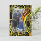 Creatieve zwarte, Oranje en witte naadloze abstrac Kaart (Staand voorkant)