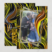 Creatieve zwarte, Oranje en witte naadloze abstrac Kaart (Voorkant / Achterkant)