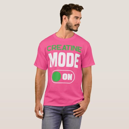 Creatine Monohydrate Mode On Funny Supplement T-shirt (Voorkant volledig)