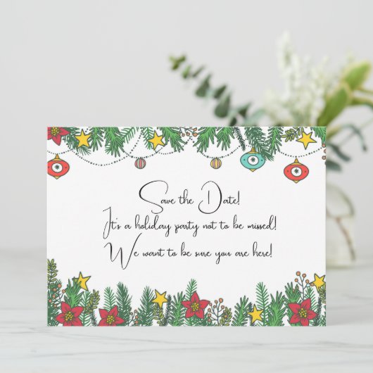 Creating Memories Around the Tree Save The Date (Staand voorkant)