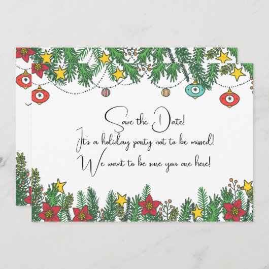 Creating Memories Around the Tree Save The Date (Voorkant / Achterkant)