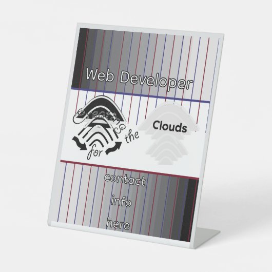 Creating Pedestal Sign Reclamebord Met Voetstuk (Voorkant)