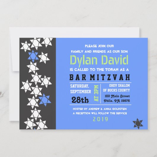 CREATION Bar Bat Mitzvah Uitnodiging (Voorkant)