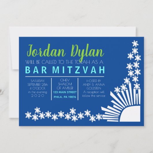 CREATION Bar Bat Mitzvah Uitnodiging (Voorkant)